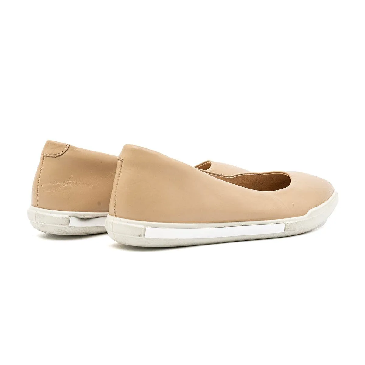 Ecco Simpil Ballerinas Leather Beige Colour For Women