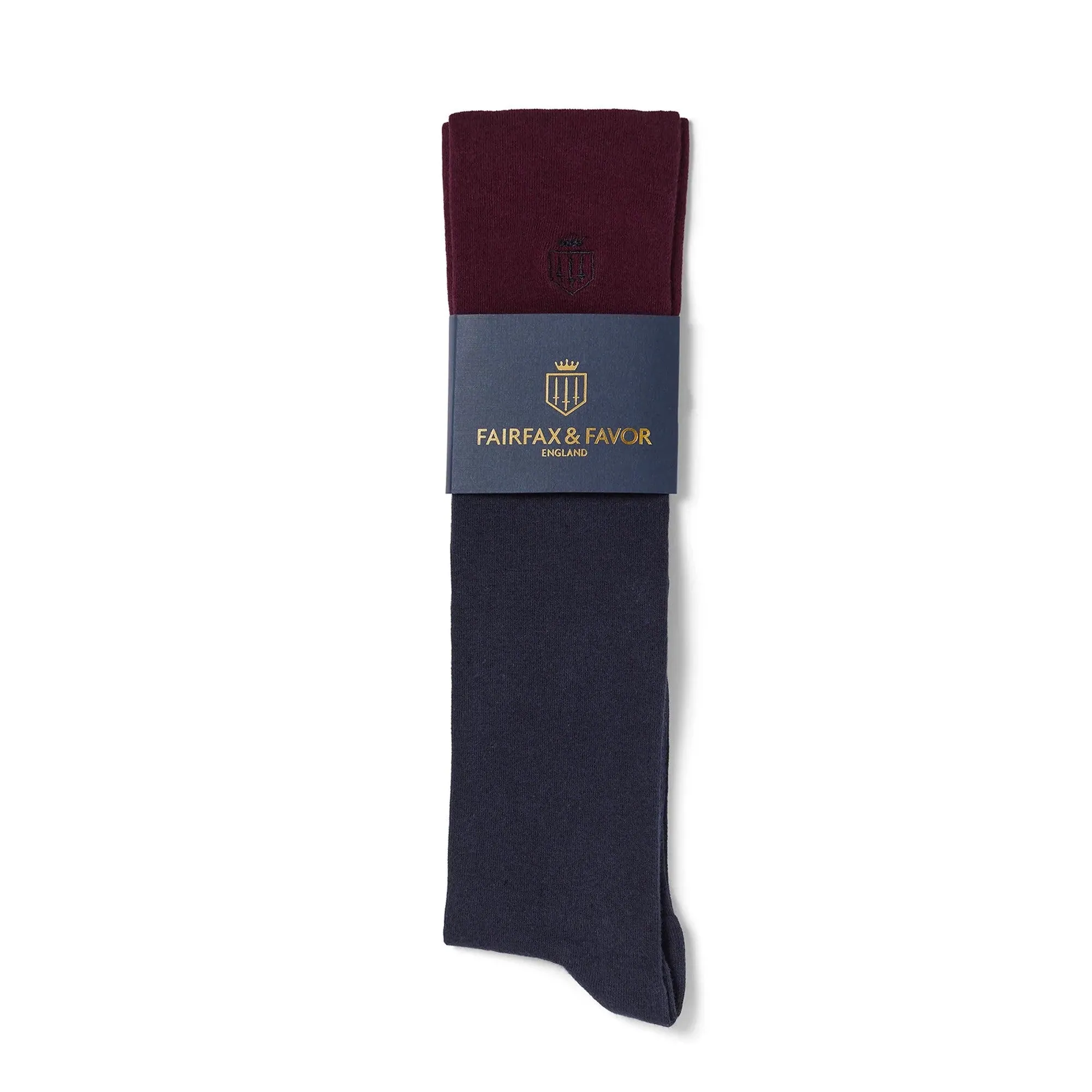 Fairfax & Favor Ladies Signature Knee High Socks - Plum