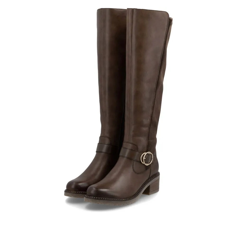 Falcon Brown Knee High Winter Boots