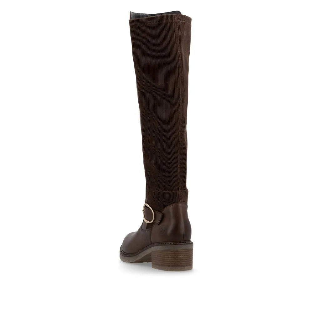 Falcon Brown Knee High Winter Boots