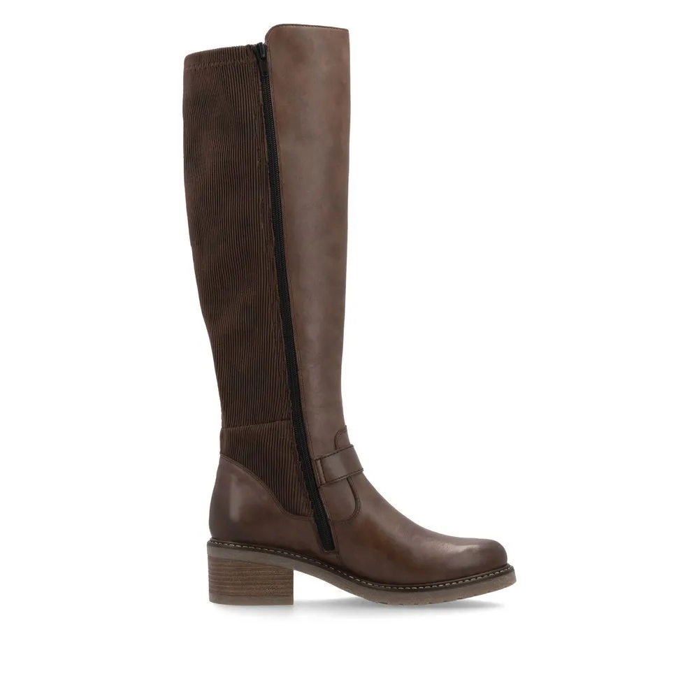 Falcon Brown Knee High Winter Boots