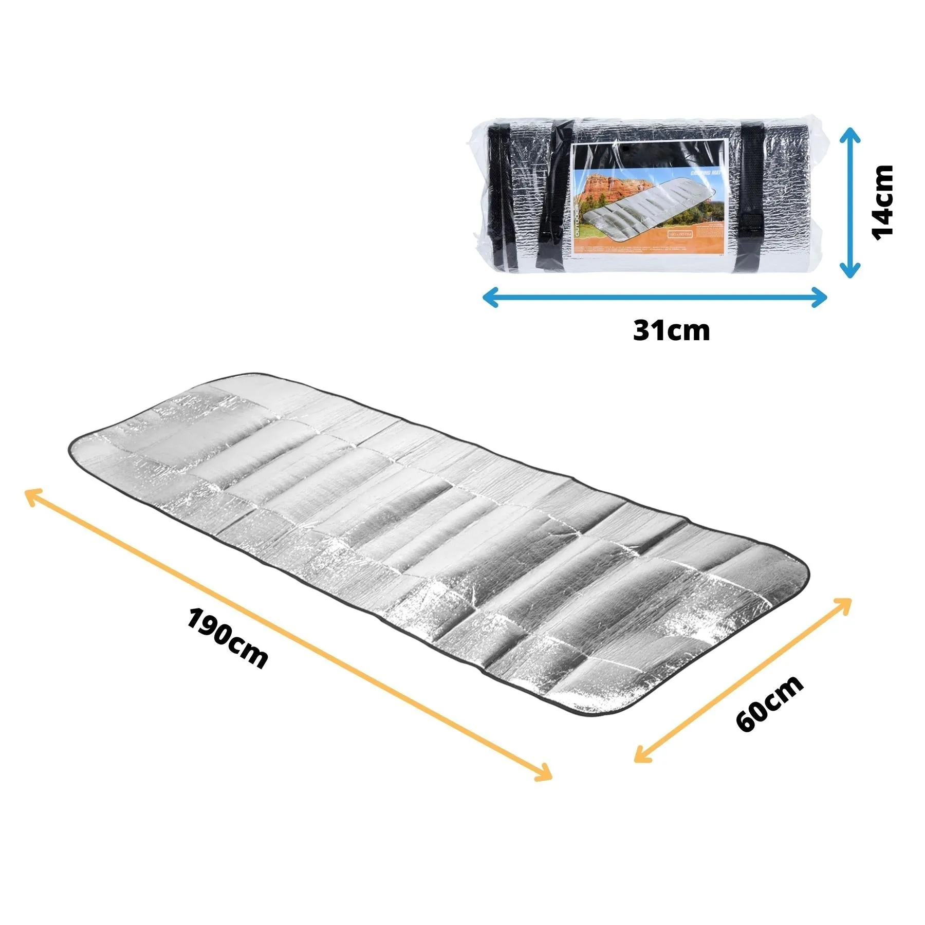 Foldable Camping Mat Aluminium Foil Foam Blanket Sleeping Pad