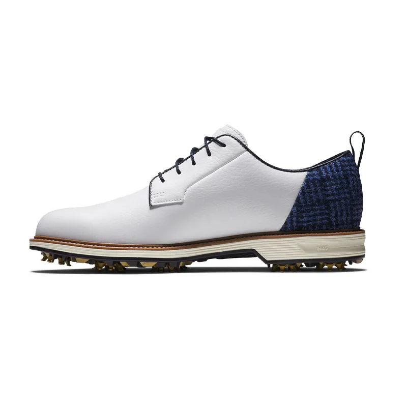 FOOTJOY Haris Tweed Field The Open Men's Spiked Shoes (White/Blue)