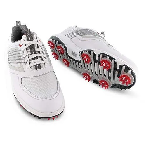 FootJoy Men's Fury Golf Shoes White 10.5 M Red, US