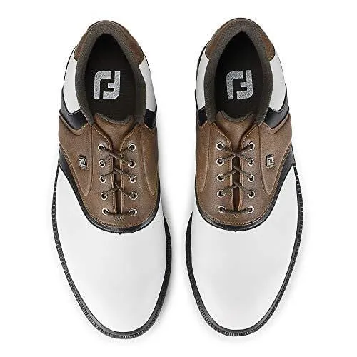 FootJoy Men's Originals Golf Shoes White 10 M Brown, US