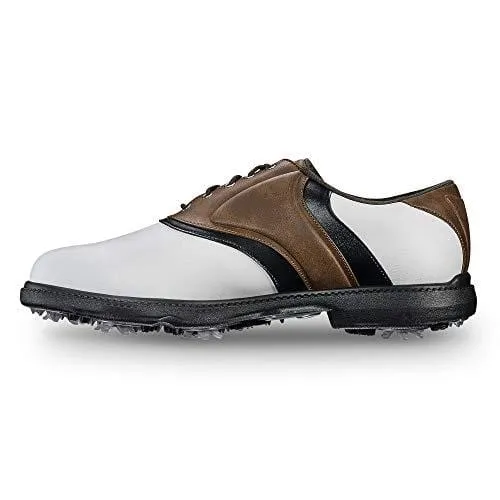 FootJoy Men's Originals Golf Shoes White 10 M Brown, US