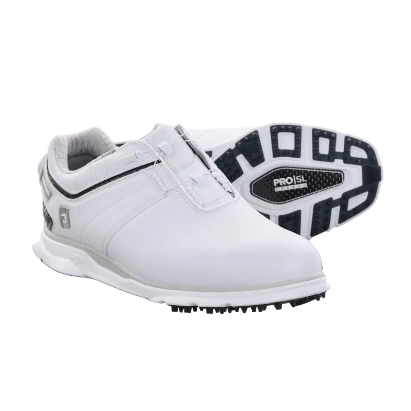 FOOTJOY Pro Carbon BOA Men's Spikeless Shoes (White/Black)