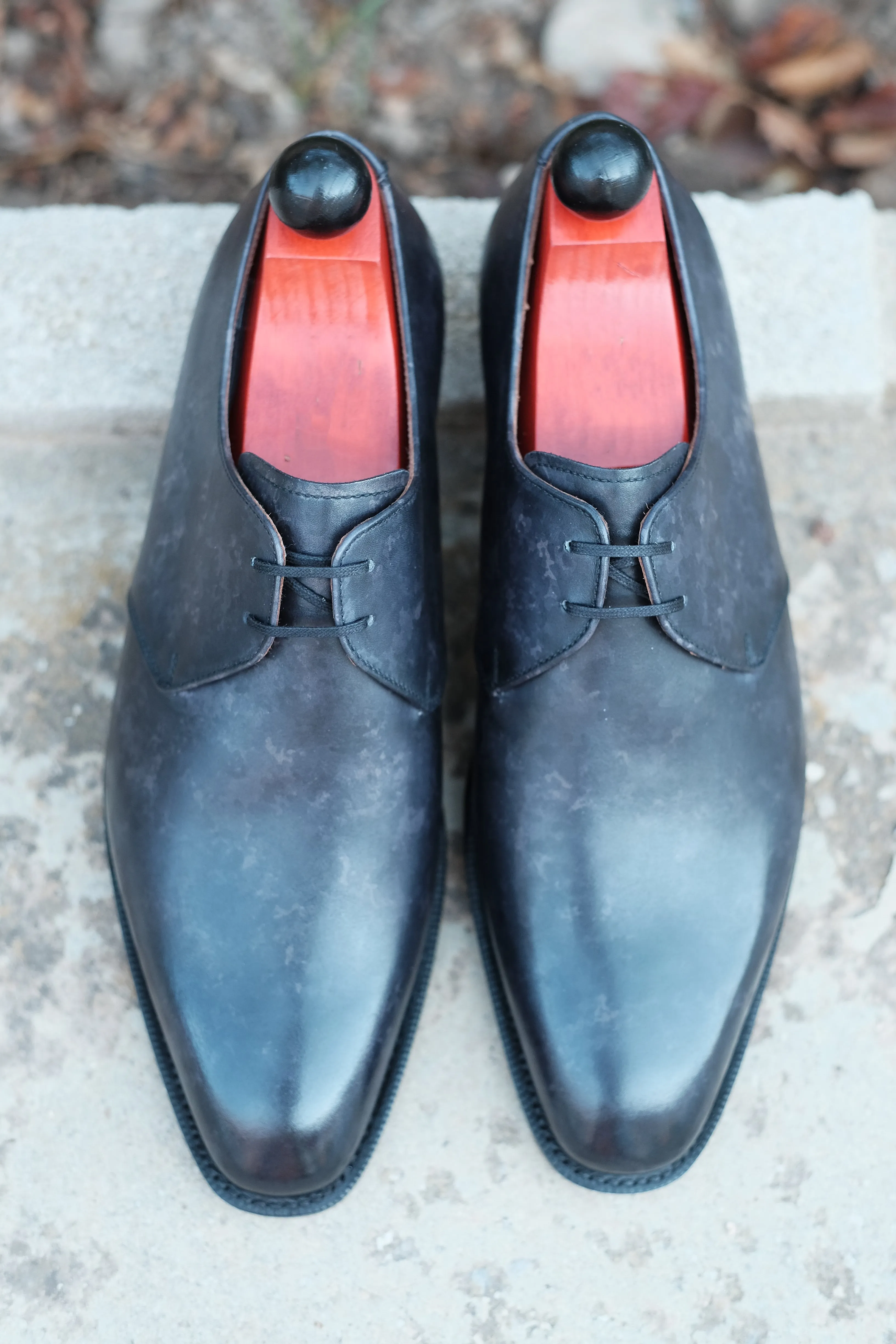 Fremont - MTO - Black Marble Patina - LPB Last - Single Leather Sole