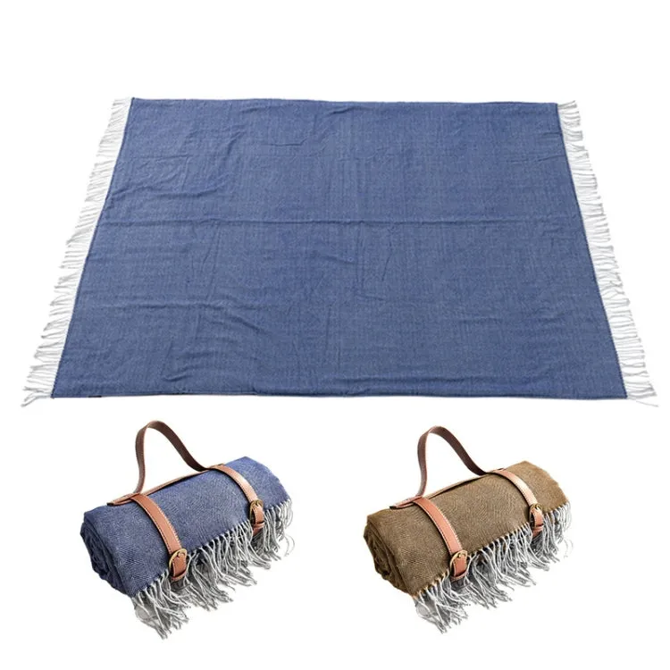 FWP Waterproof Thick Tassel Picnic Mat, Size: 200x150cm(Coffee)