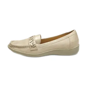 Gemo Loafers Leather Beige Colour For Women