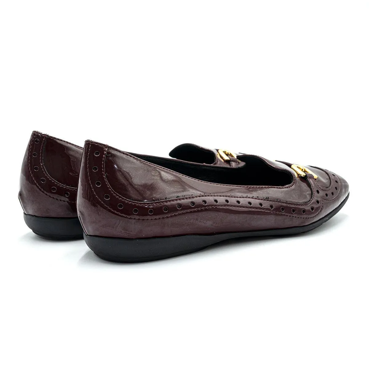 Geox Formal Loafers Leather Burgundy Colour For Women