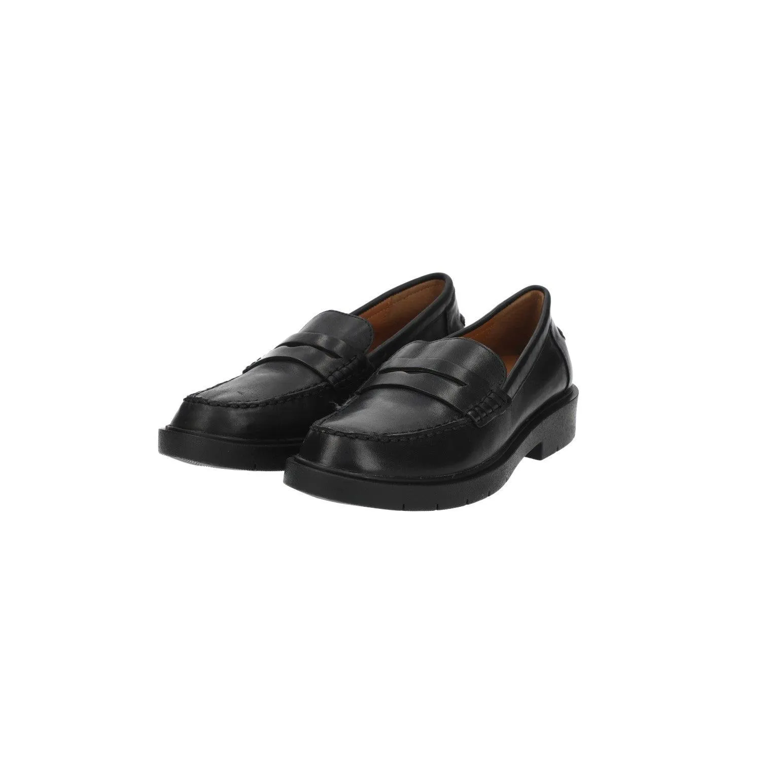 Geox Spherica Ec1 Loafers Leather Black Colour For Women