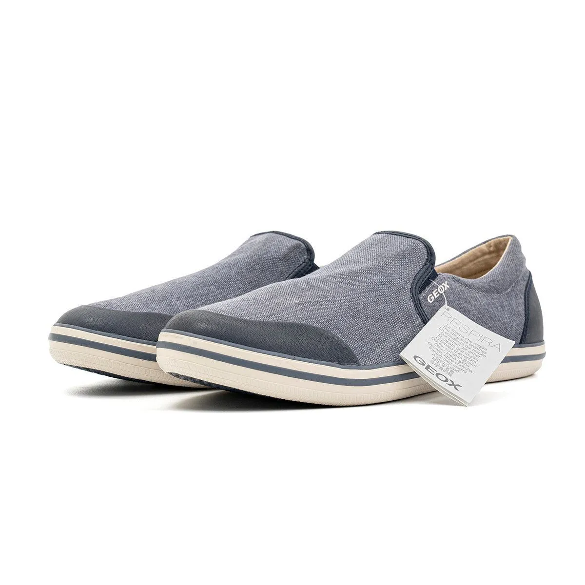 Geox Venzone Casual Loafers Leather Grey Colour For Men