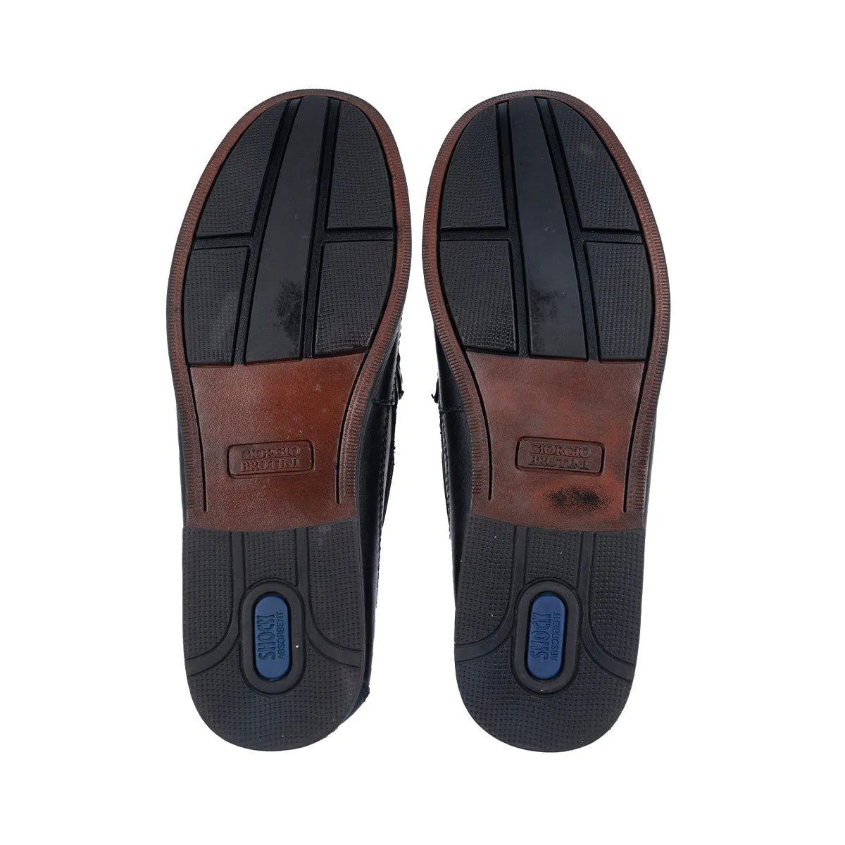 Giorgio Brutini Formal Slip Ons Leather Black Colour For Men