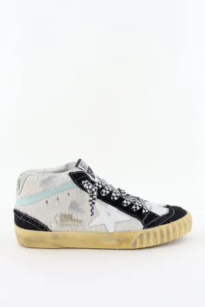 GOLDEN GOOSE White Black Aquamarine Ice Midstar Sneaker for Women