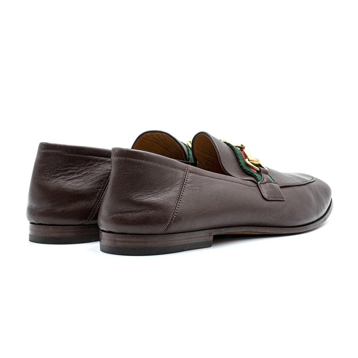 Gucci Horsebit On Formal Slip Ons Leather Brown Colour For Men