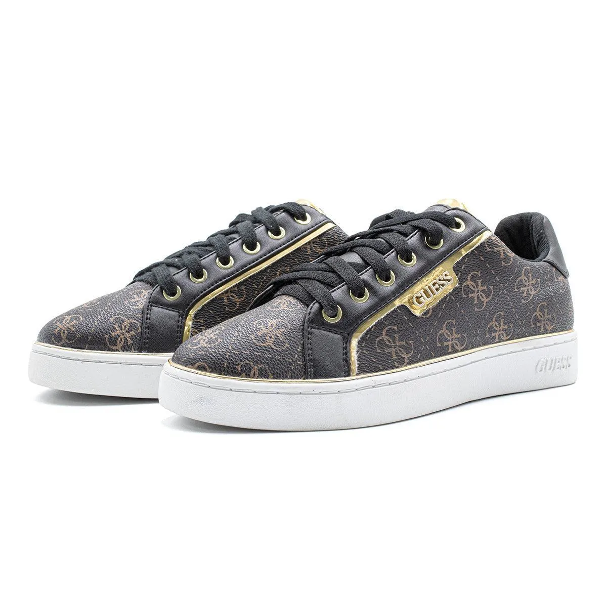 Guess Banq Low-Top Sneakers Leather Black Colour For Women