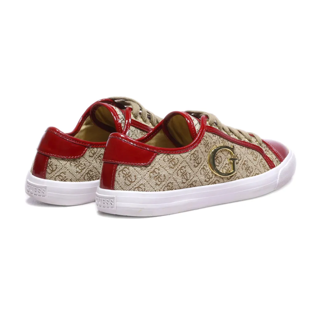 Guess Low-Top Sneakers Fabric Brown Colour For Women