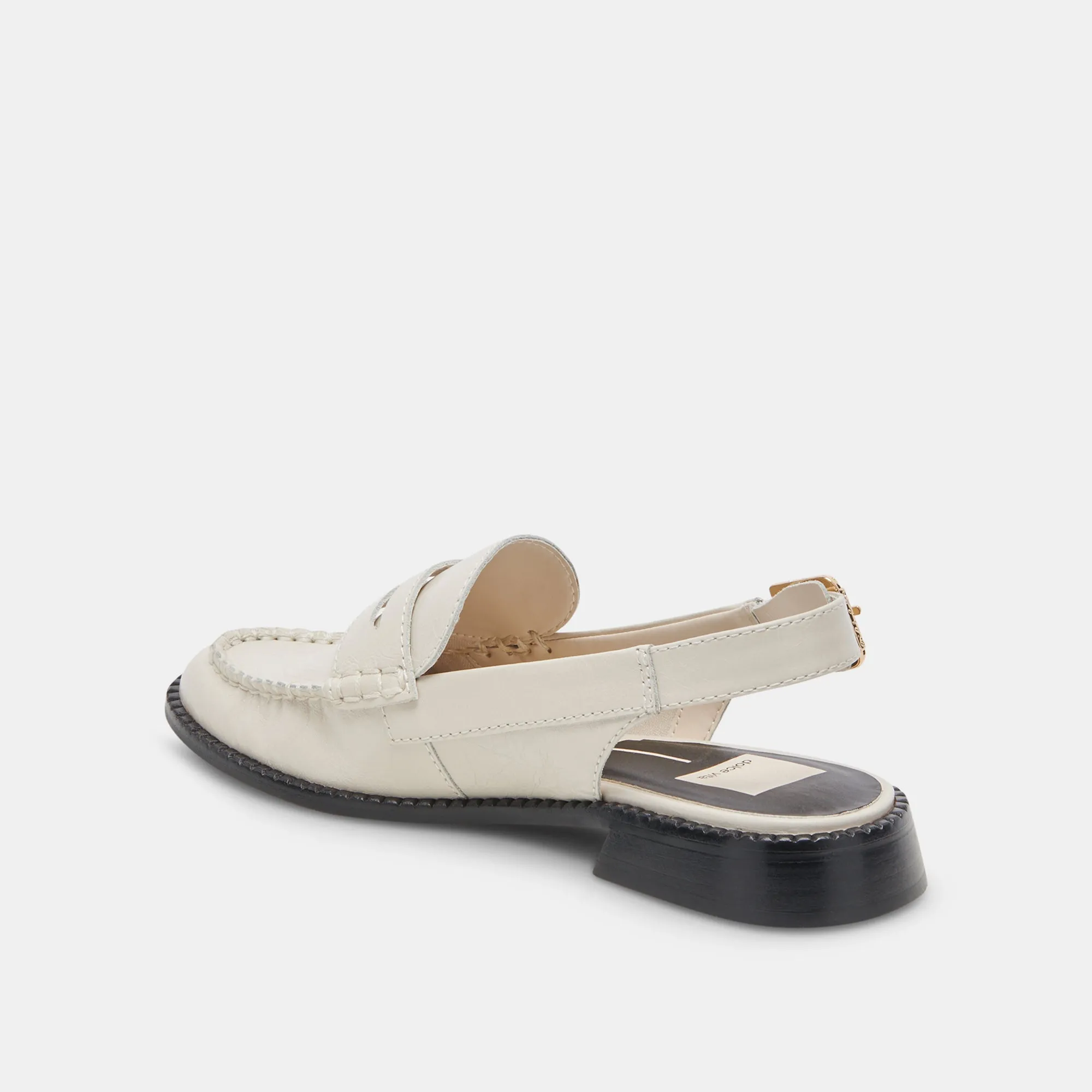 HARDI LOAFERS IVORY CRINKLE PATENT