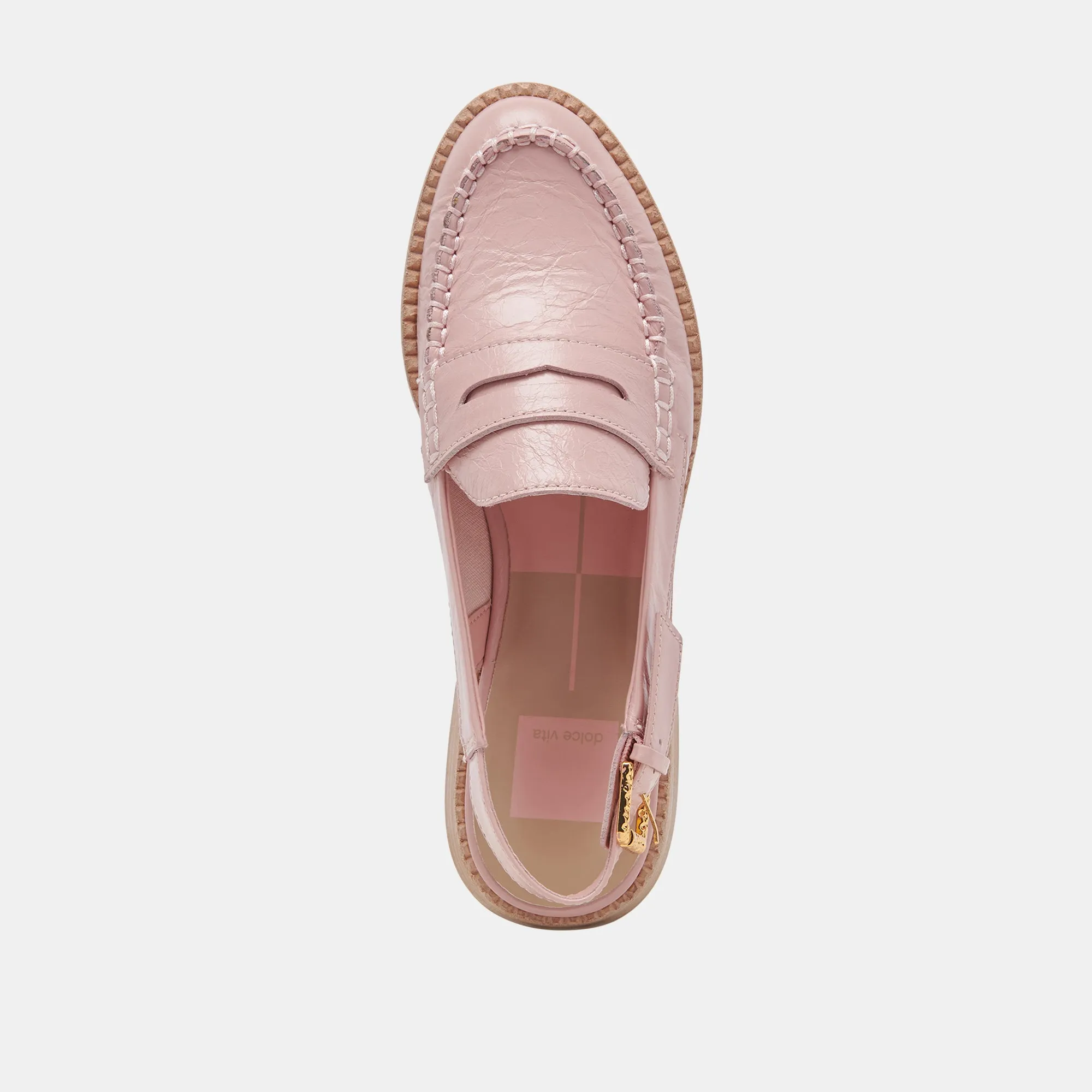 HARDI LOAFERS PINK CRINKLE PATENT