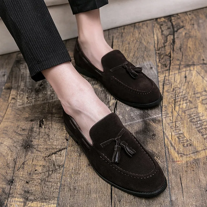 Hnzxzm Fashion Suede Tassel Leisure Men's Shoes Summer Italy Style Soft Moccasins Men Loafers High Quality Shoes Men Flats Driving Shoe