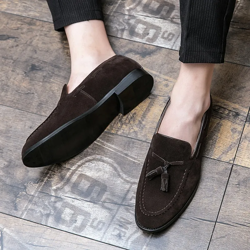 Hnzxzm Fashion Suede Tassel Leisure Men's Shoes Summer Italy Style Soft Moccasins Men Loafers High Quality Shoes Men Flats Driving Shoe