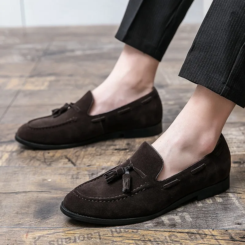 Hnzxzm Fashion Suede Tassel Leisure Men's Shoes Summer Italy Style Soft Moccasins Men Loafers High Quality Shoes Men Flats Driving Shoe