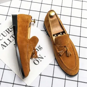 Hnzxzm Fashion Suede Tassel Leisure Men's Shoes Summer Italy Style Soft Moccasins Men Loafers High Quality Shoes Men Flats Driving Shoe