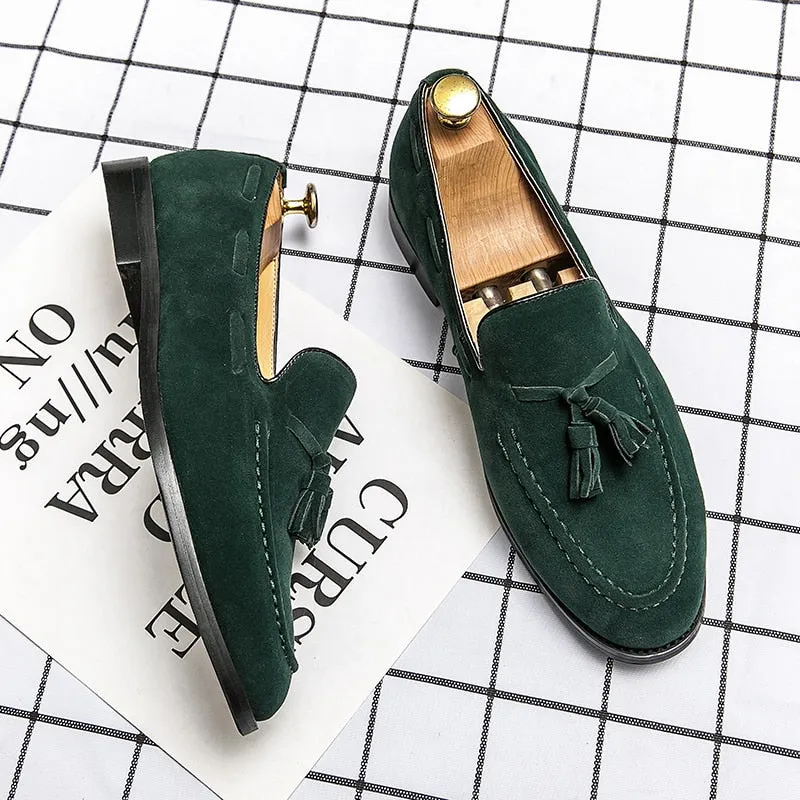 Hnzxzm Fashion Suede Tassel Leisure Men's Shoes Summer Italy Style Soft Moccasins Men Loafers High Quality Shoes Men Flats Driving Shoe