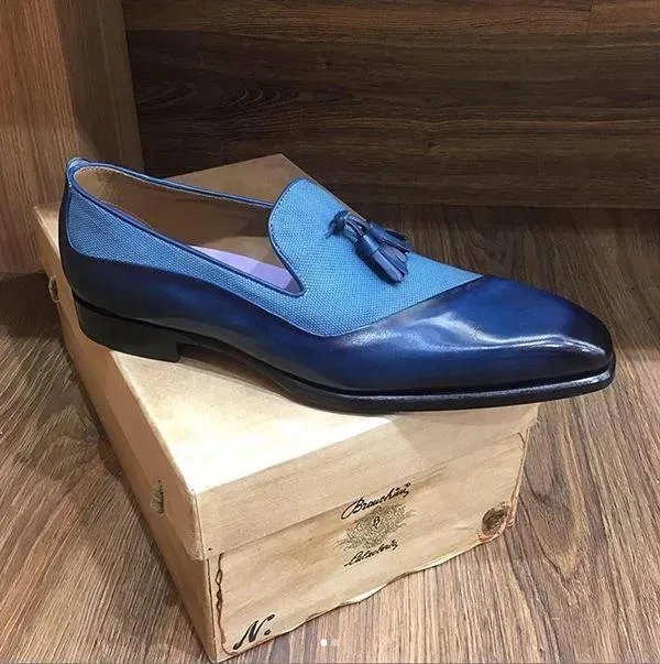 Hnzxzm italian classic dress men shoes leather formal luxury brand tassel male footwear designer office slip on oxford shoes for men