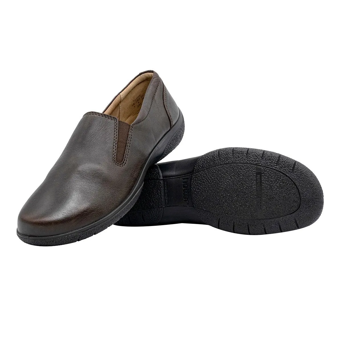 Hotter Glove Loafers Leather Brown Colour For Men