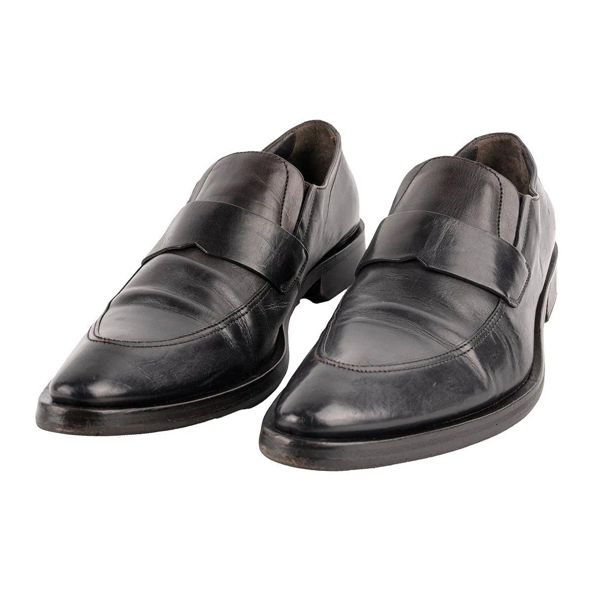 Hugo Boss Formal Slip Ons Leather Black Colour For Men