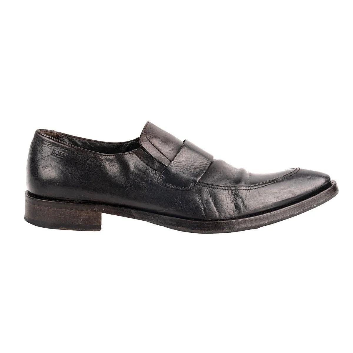 Hugo Boss Formal Slip Ons Leather Black Colour For Men