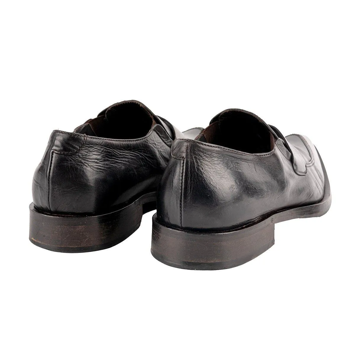 Hugo Boss Formal Slip Ons Leather Black Colour For Men