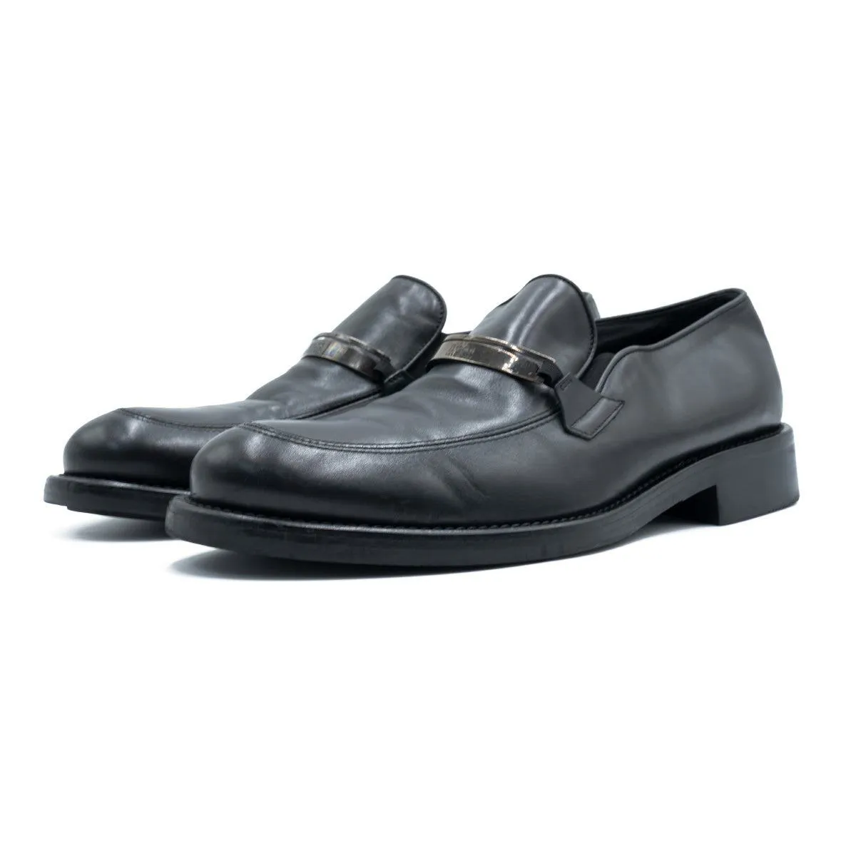 Hugo Boss On Formal Slip Ons Leather Black Colour For Men