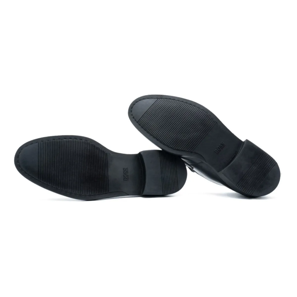 Hugo Boss On Formal Slip Ons Leather Black Colour For Men