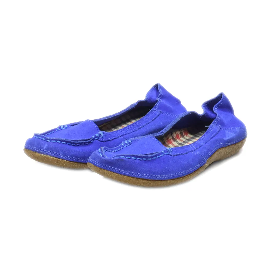 Hush Puppies Loafers Suede Blue Colour For Women