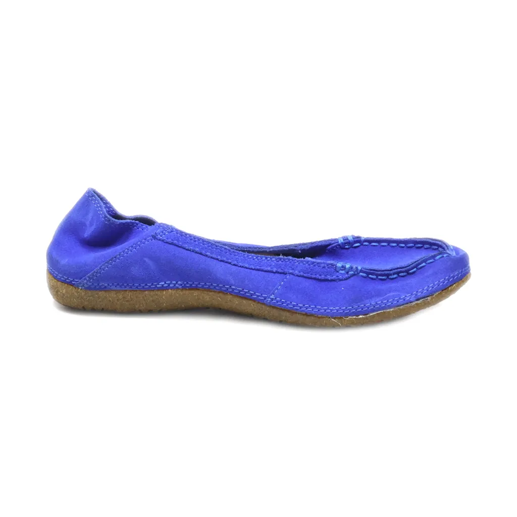 Hush Puppies Loafers Suede Blue Colour For Women