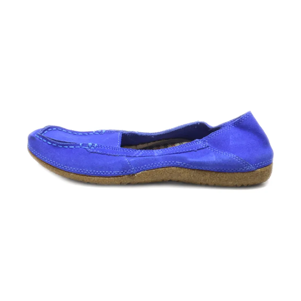 Hush Puppies Loafers Suede Blue Colour For Women