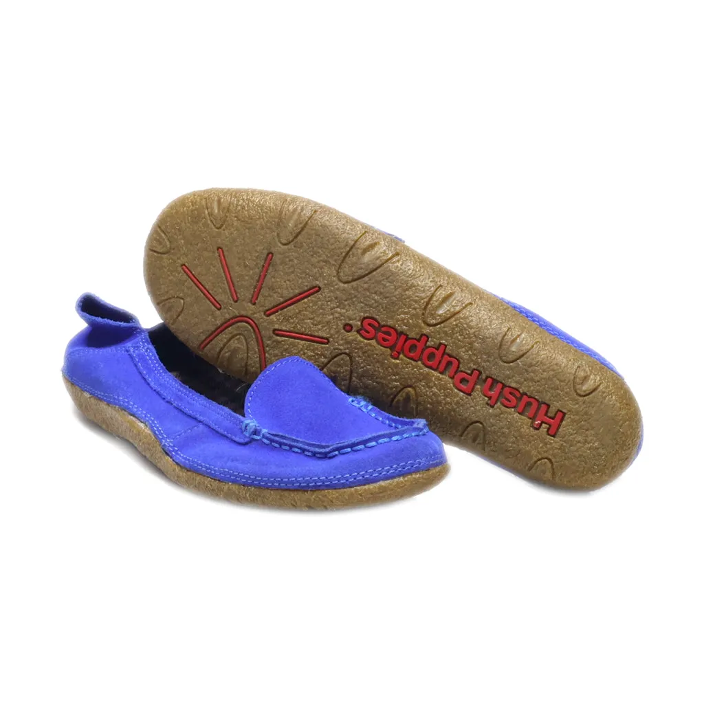 Hush Puppies Loafers Suede Blue Colour For Women