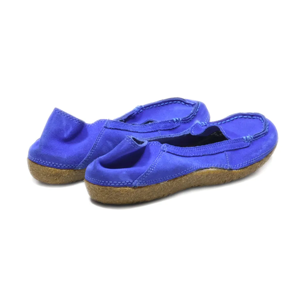 Hush Puppies Loafers Suede Blue Colour For Women