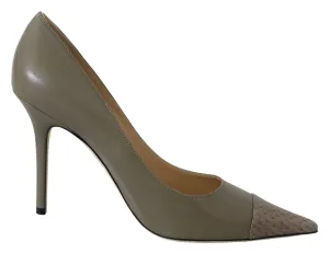 Jimmy Choo Pebble Green Leather Amika Pumps