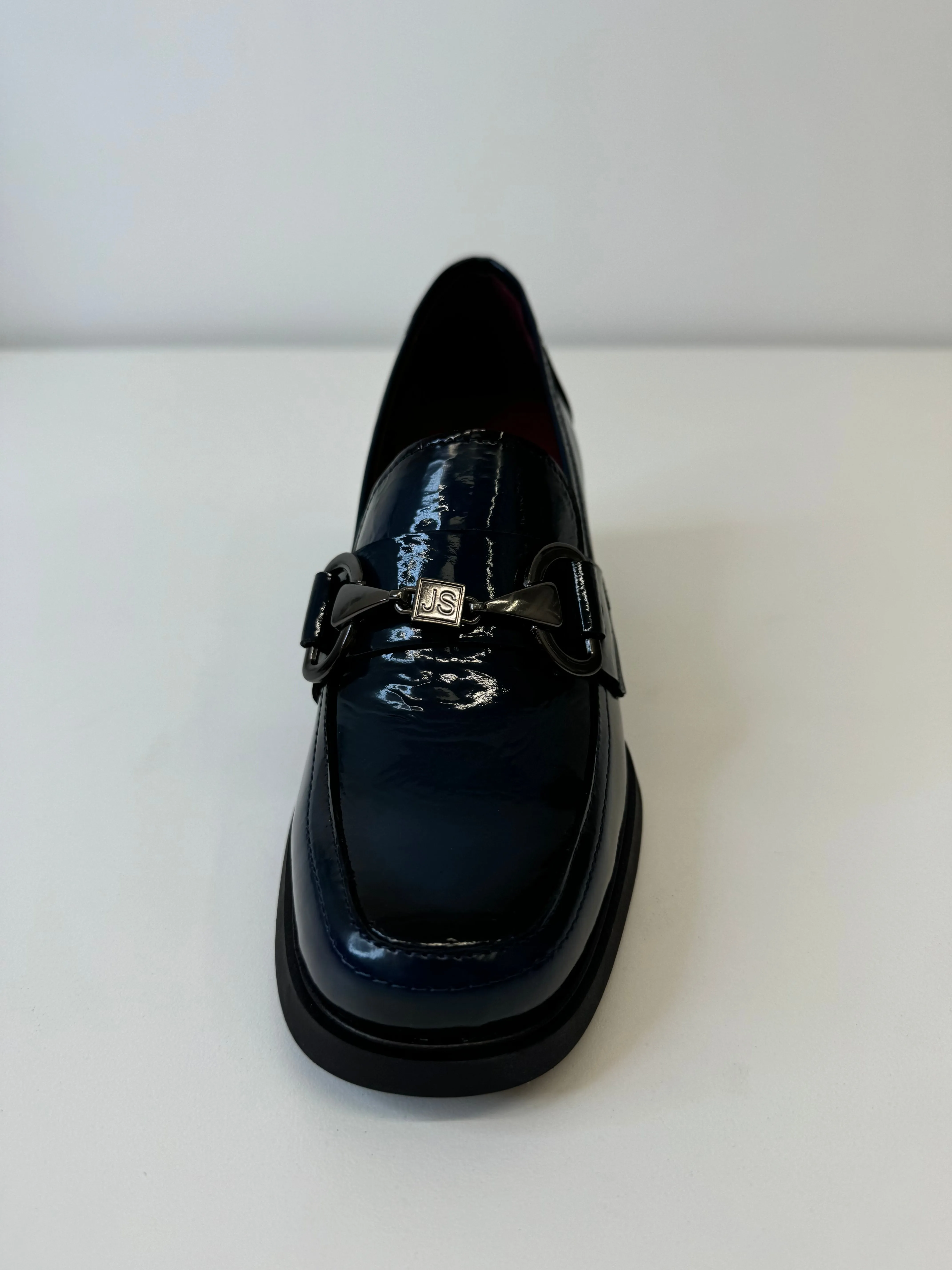 JOSE SAENZ Navy Heel Loafers