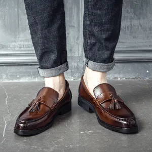 [Korean Style] High Quality Leather Tassel Loafers