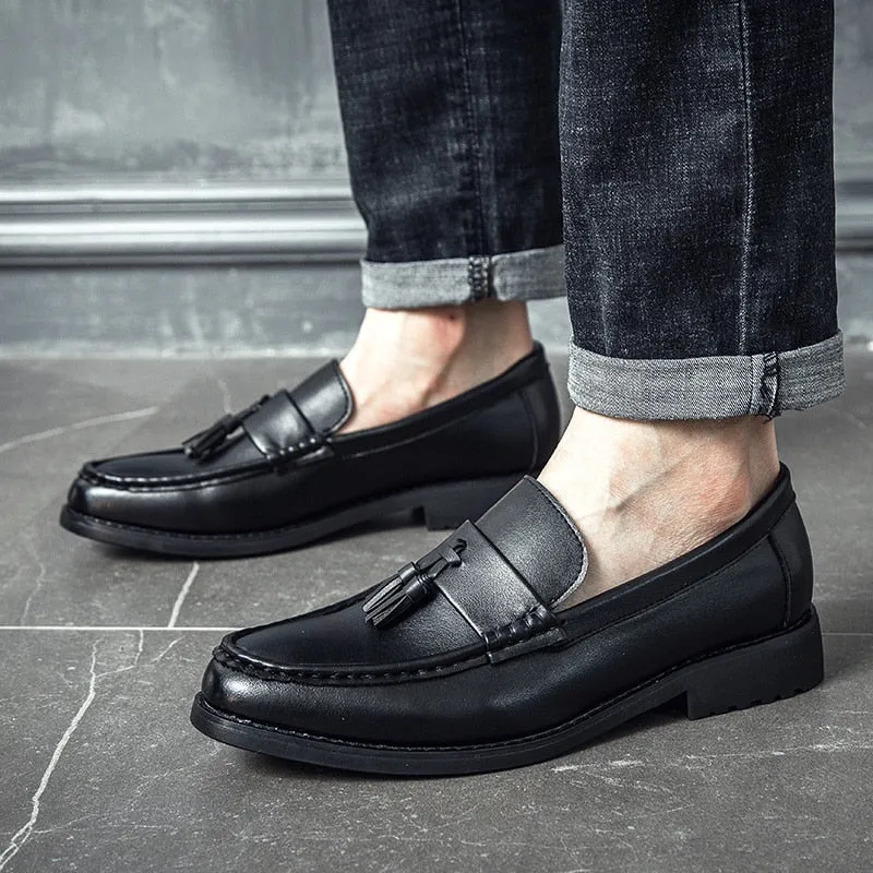 [Korean Style] High Quality Leather Tassel Loafers