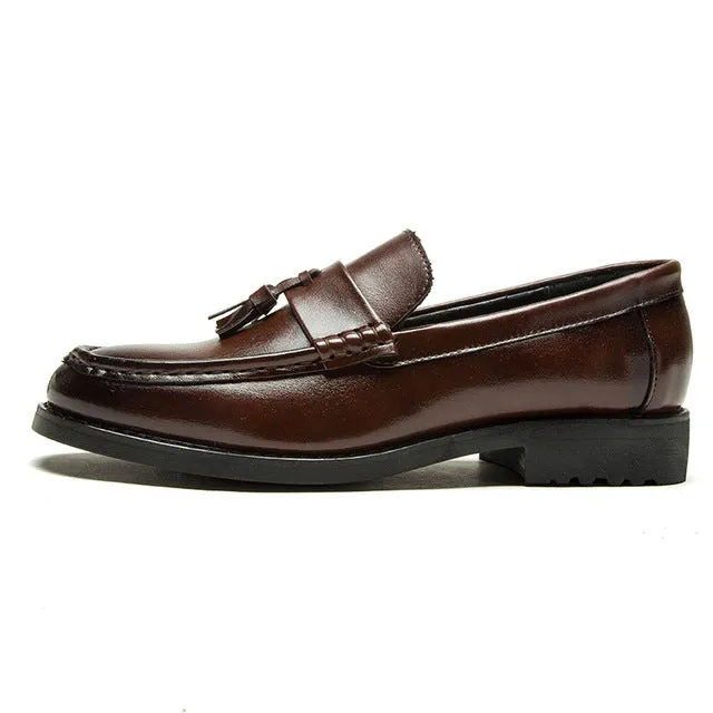 [Korean Style] High Quality Leather Tassel Loafers