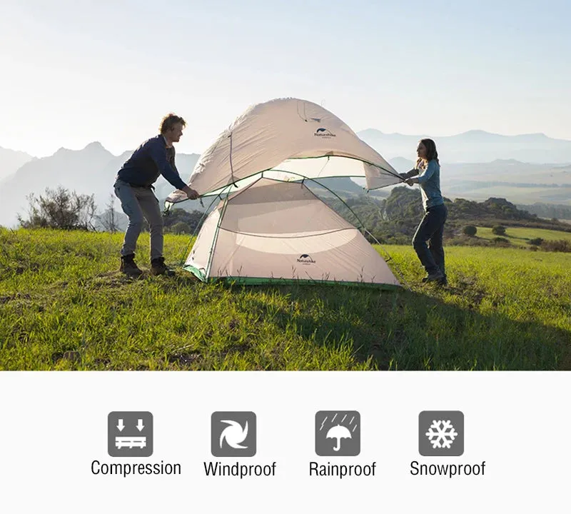 Lightweight Waterproof Camping Tent | Naturehike Upgraded Cloud-Up 1-2 Person