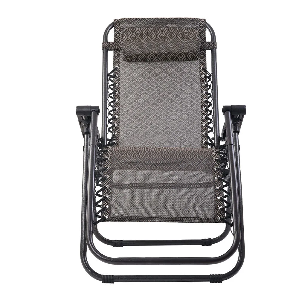 Loughton Zero Gravity Folding Recliner Outdoor Chair - Beige