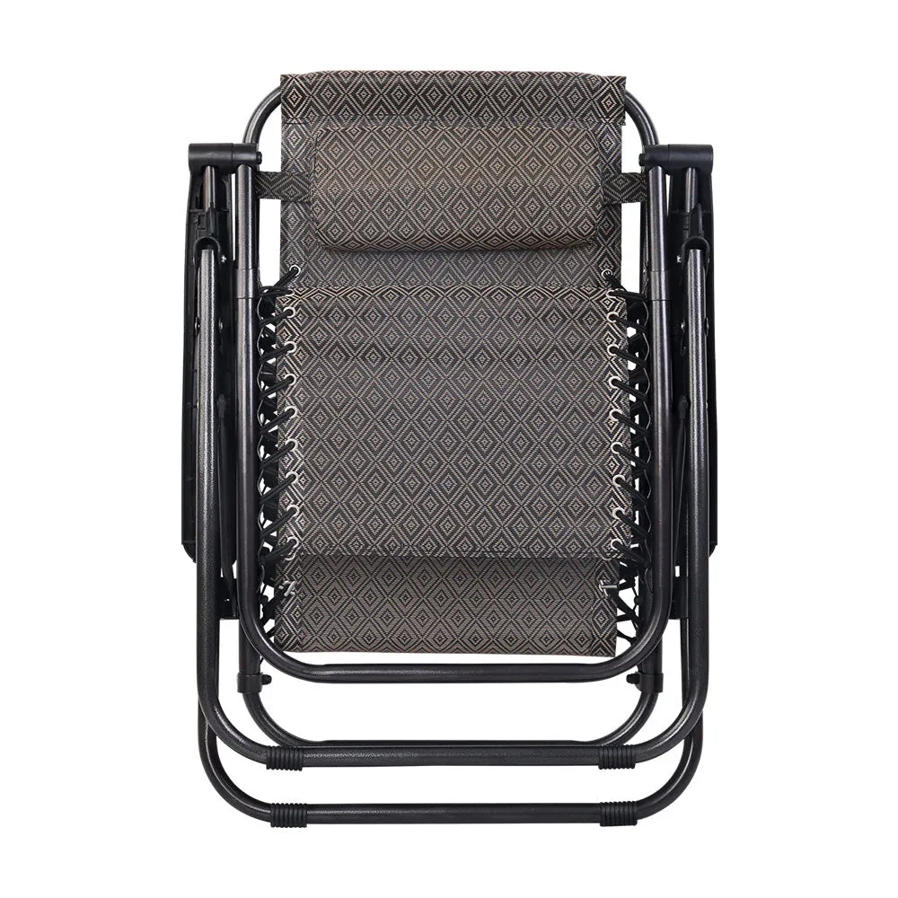 Loughton Zero Gravity Folding Recliner Outdoor Chair - Beige