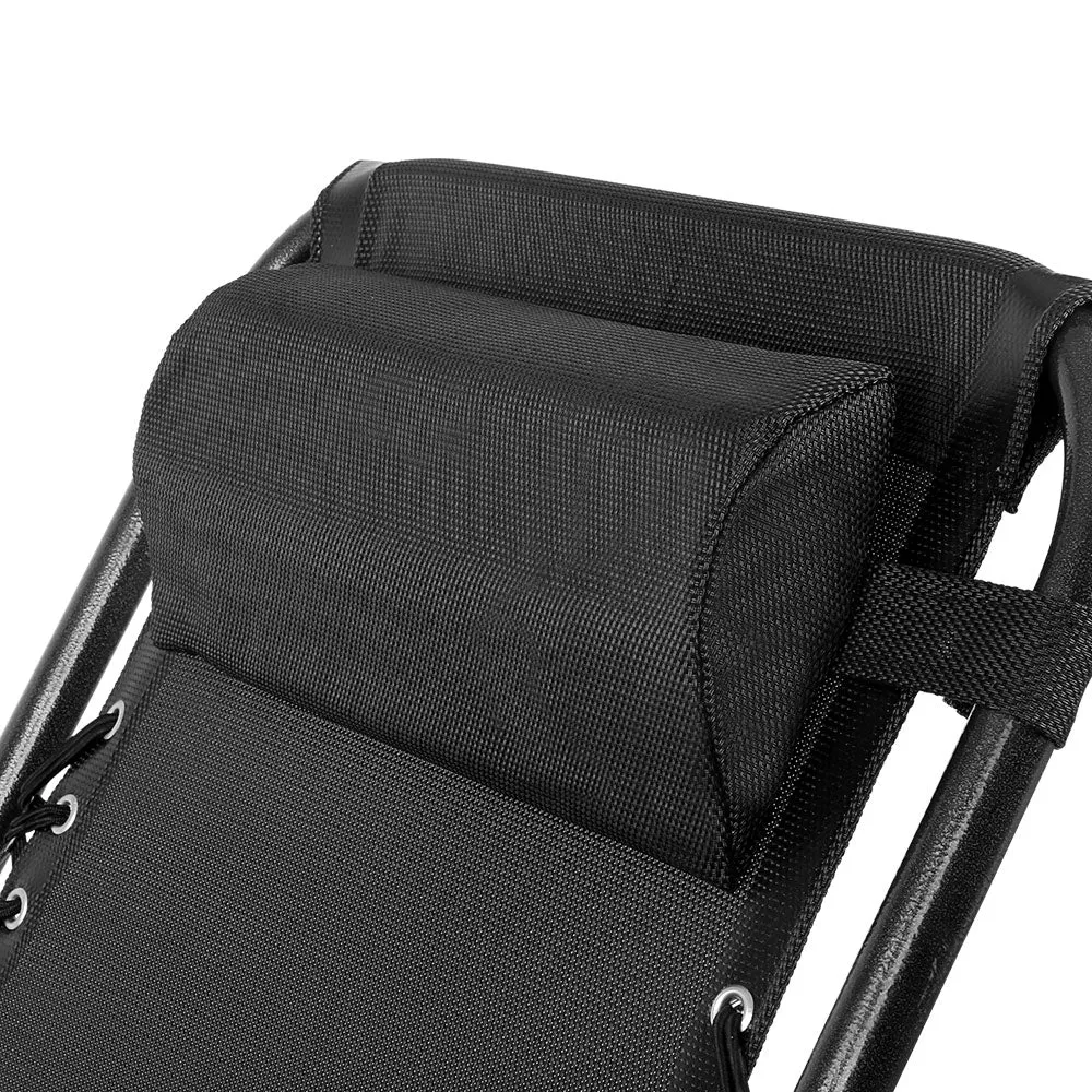 Loughton Zero Gravity Folding Recliner Outdoor Chair - Black